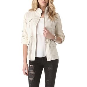 Generation Love Boucle Sleeve Linen Utilitarian Parka Jacket XS Barn Coat